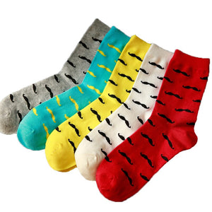 Colorful Mustache Happy Socks