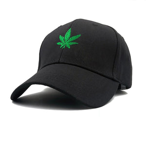 Embroidery Maple Leaf White Hat
