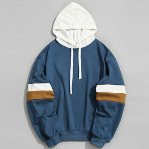 2019 Fashion Hoodie Patchwork Slim Fit