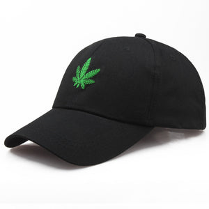 Embroidery Maple Leaf White Hat